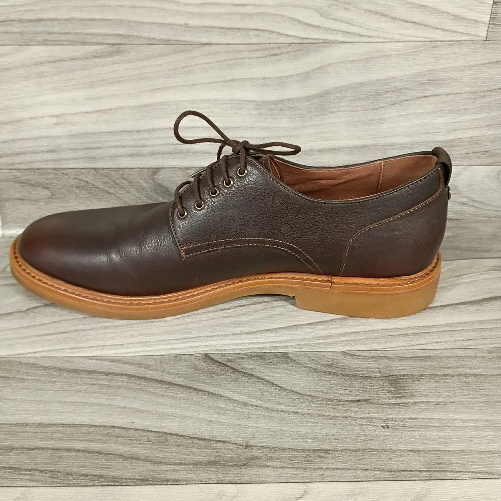 Warfield & Grand Mens Brown Leather Cap Toe Oxford Dress Shoes Size 12‎